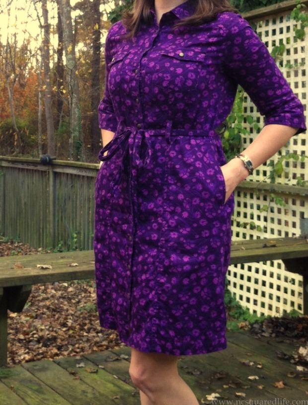 Purple shirt dress | NCsquared Life