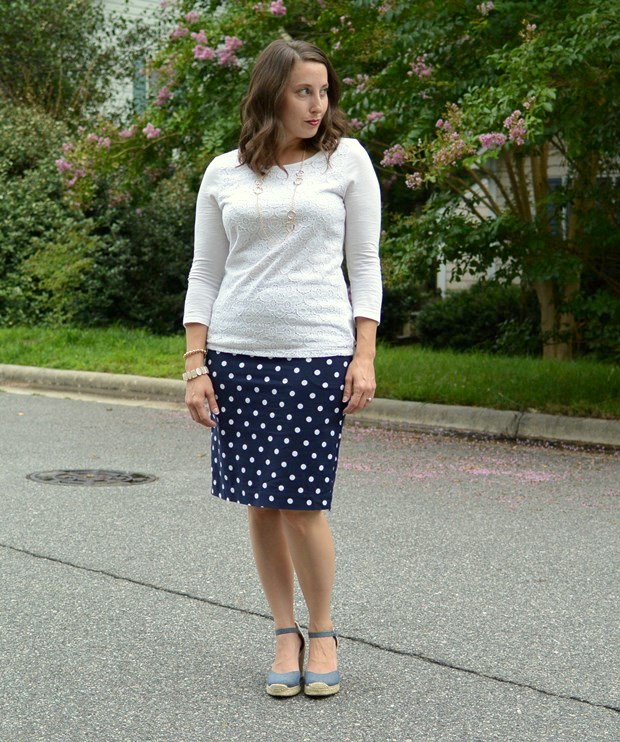Polka Dot Pencil Skirt | NCsquared Life