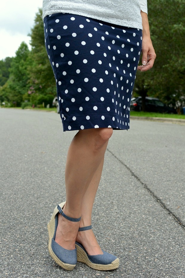Polka Dot Pencil Skirt | NCsquared Life