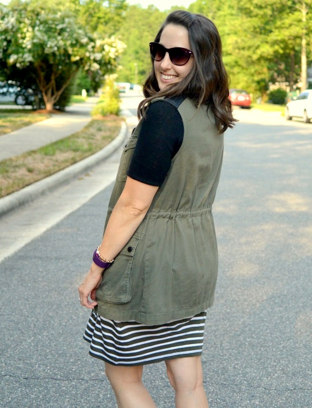 Dress Week: Olive Stripe Dress | NCsquared Life